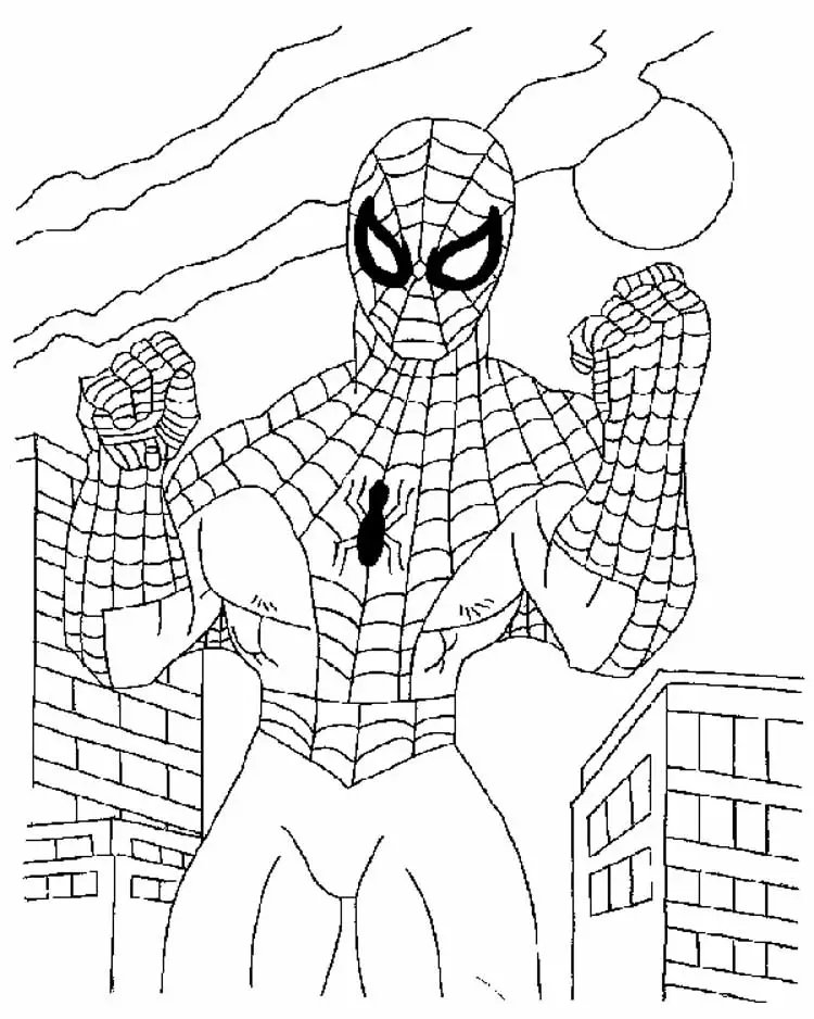 Coloring Spiderman Pages 6